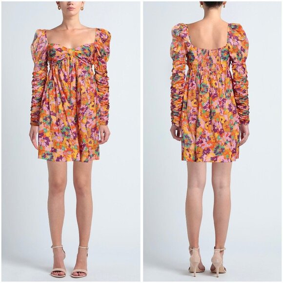 NEW Zimmermann Violet Front-Twist Detailed Mini Dress $695 - Picture 2 of 13